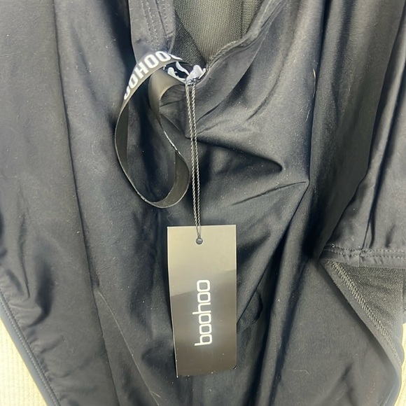 Boohoo Plus NWT Control Halterneck Swimsuit Black Size 16 - Picture 11 of 15